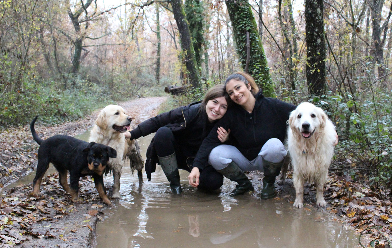 Cacio, Triss, Laura, Diletta, e Shiro tutti in posa